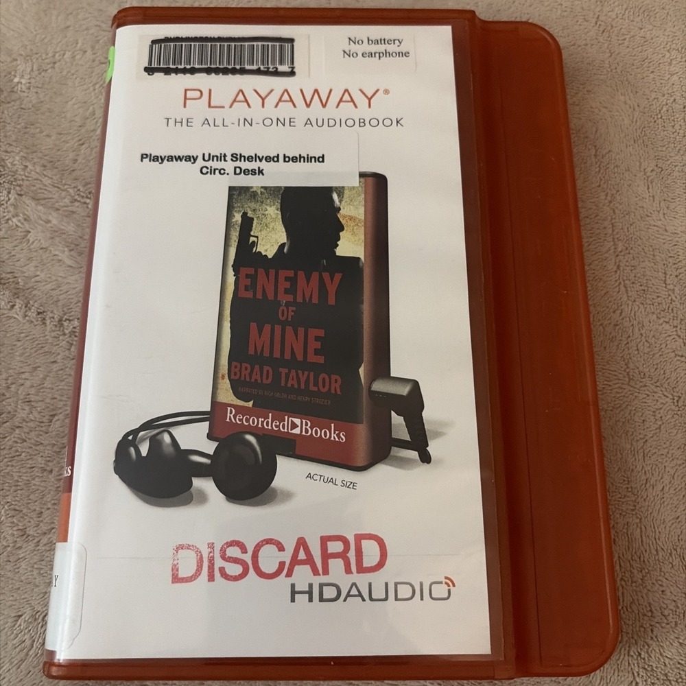 Playaway Audiobook Audio Book Ex Library - Enemy Of Mine By Brad Taylor